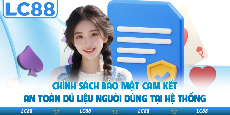 Chính sách bảo mật cam kết an toàn dữ liệu người dùng tại hệ thống