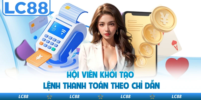 Hội viên khởi tạo lệnh thanh toán theo chỉ dẫn